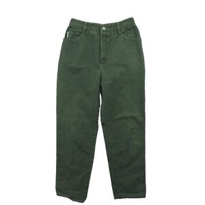 Vintage Bongo Jeans Womens 9 Green High Rise Tapered 100% Cotton Made USA 90s